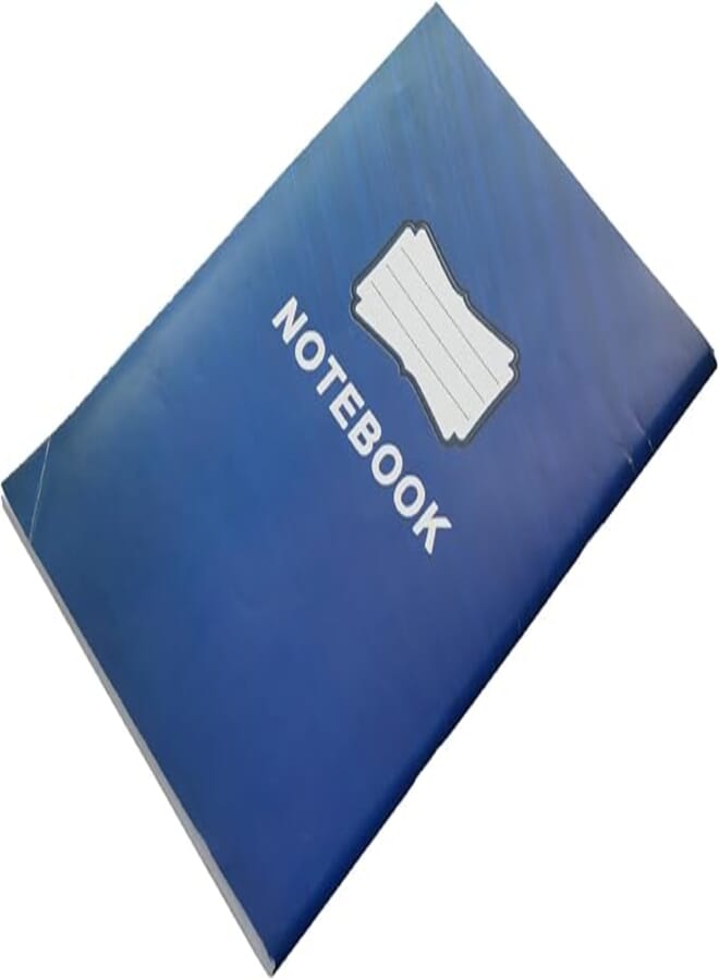 University Notebook 60 Sheets Blue Hardcover A4 strong binding perfect for notes and studies blue